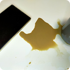飲み物をこぼしてしまった